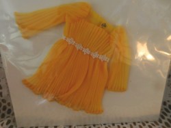 1465 1970 BARBIE LEMON KICK YELLOW PLEATED TOP SOLO